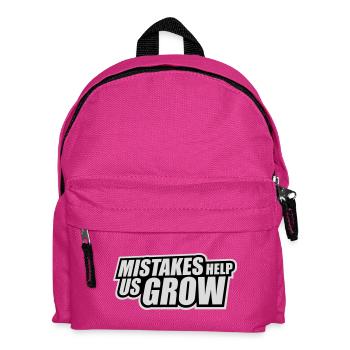 Mistakes Help Us Grow Lustig Motivational Wachstum - Kinder Rucksack - Fuchsia - Vorne