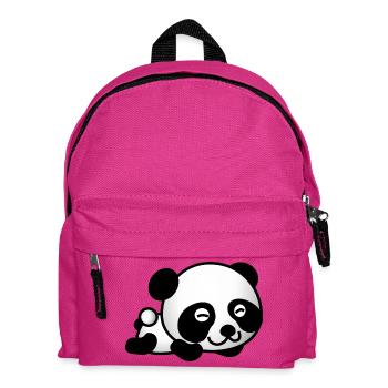 Glücklicher Panda - Kinder Rucksack - Fuchsia - Vorne