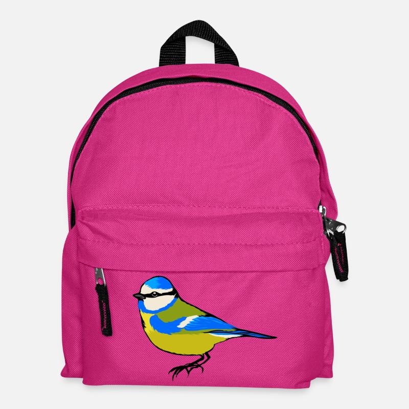 Süße Blaumeise – Vogel Meise Singvögel Gartenvögel - Kinder Rucksack - Fuchsia