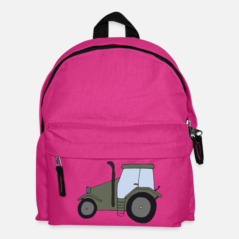 traktor oldtimer - Kinder Rucksack - Fuchsia