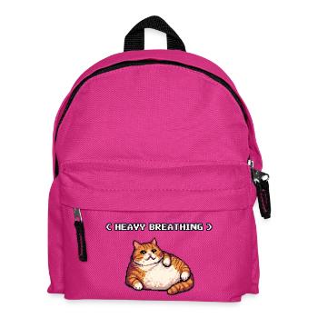 Chonky Pixel Cat Respiration lourde - Sac à dos Enfant - fuchsia - Devant
