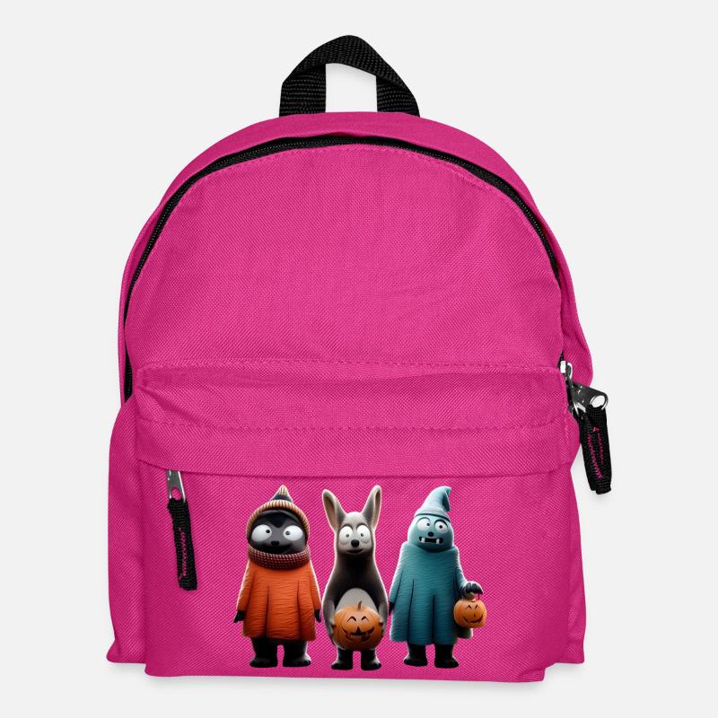 Gruseliges Süßes oder Saures – Halloween Wooligans - Kinder Rucksack - Fuchsia