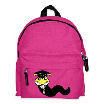 Raupe Schulabschluss Abitur bestanden College Wurm - Kinder Rucksack - Fuchsia - Vorne