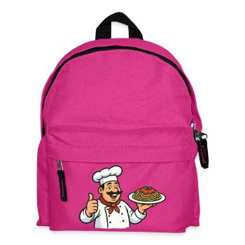 Kochkunst Pasta Illustration - Kinder Rucksack - Fuchsia - Vorne