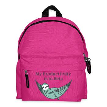 My Productivity is in Beta - Kids' Backpack - fuchsia - Front