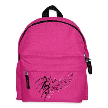 Black night with music knot - Kids' Backpack - fuchsia - Front