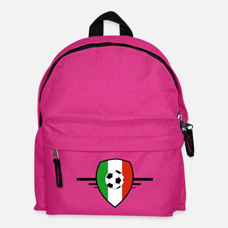 Italy Football Shield Patch - Kids' Backpack - fuchsia