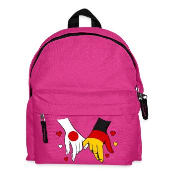 Japan_Deutschland_Flagge_Händehalten - Kids' Backpack - fuchsia - Front