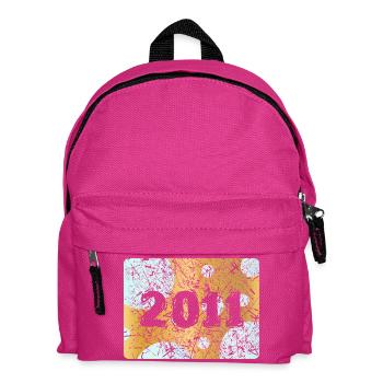 Zahl 2011 - Kinder Rucksack - Fuchsia - Vorne