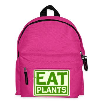 Sigle végétarien végan drôle de Eat Plants - Sac à dos Enfant - fuchsia - Devant