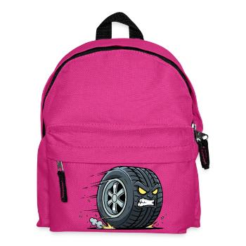 Pneu de vitesse avec un regard en colère - Sac à dos Enfant - fuchsia - Devant