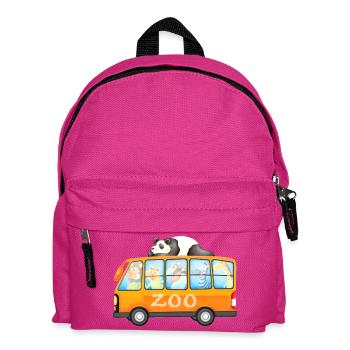 Bus du zoo avec illustration d’animaux mignons - Sac à dos Enfant - fuchsia - Devant