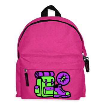 Graphique de boussole pour sac à dos de randonnée - Sac à dos Enfant - fuchsia - Devant