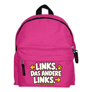 Links das andere Links – Rally Obedience - Kinder Rucksack - Fuchsia - Vorne