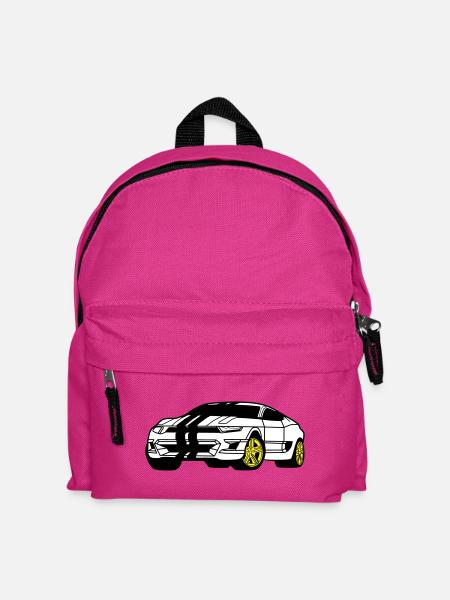 Voiture de sport - Voiture de sport - Coupé - Sac à dos Enfant - fuchsia