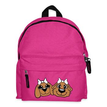2 Équipe de chiens Deux amis Petites amies Couple Équipage - Sac à dos Enfant - fuchsia - Devant