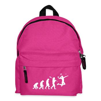 Badminton Evolution Female Player Women Sport Gift - Kids' Backpack - fuchsia - Front