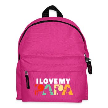J’aime mon papa guitariste musicien - Sac à dos Enfant - fuchsia - Devant