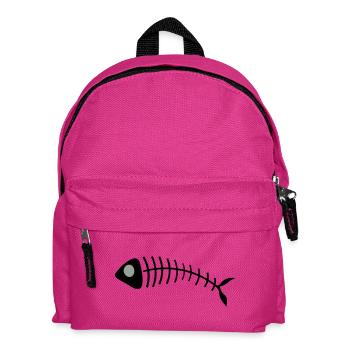 Stilisierte Fischgräten Illustration - Kinder Rucksack - Fuchsia - Vorne