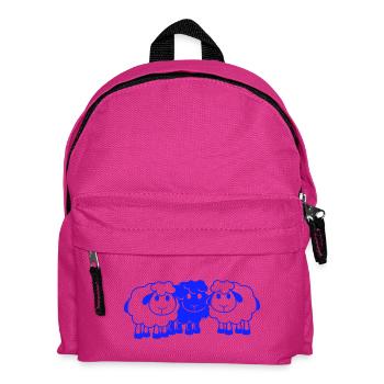 Schwarzes Schaf 3 Freunde Team Crew Schäfchen Süß - Kinder Rucksack - Fuchsia - Vorne