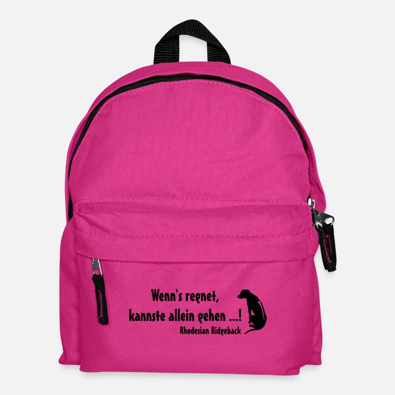 Rhodesian Ridgeback Regen - Kinder Rucksack - Fuchsia