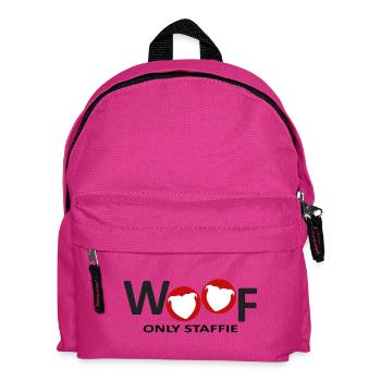 Staffie woof - 032 - Kids' Backpack - fuchsia - Front