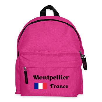 Montpellier, Frankreich - Stilvolle Drucke - Kinder Rucksack - Fuchsia - Vorne