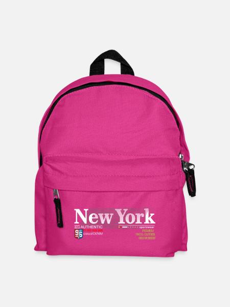 Street Style Abstrakter NYC-Druck - Kinder Rucksack - Fuchsia