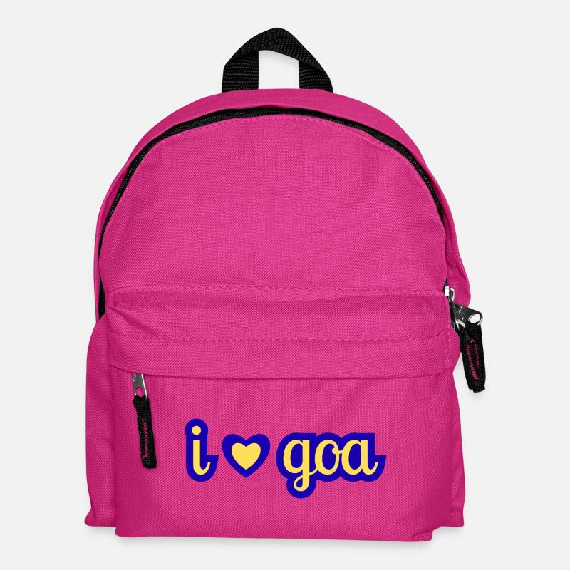 Ich liebe Goa Herz-Design - Kinder Rucksack - Fuchsia