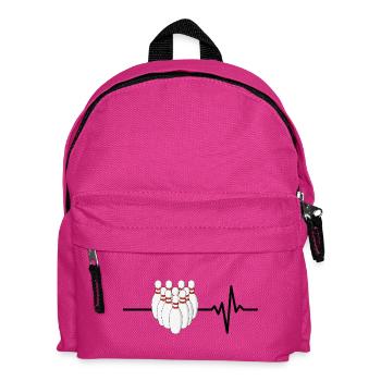 Bowling is my life, heartbeat, strike - Kids' Backpack - fuchsia - Front