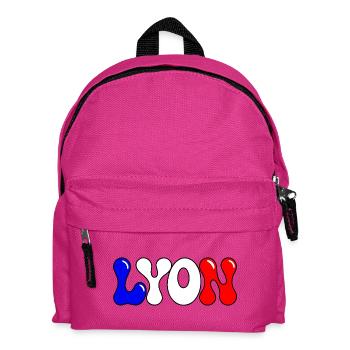 Lyon Bunte Blöcke Frankreich - Kinder Rucksack - Fuchsia - Vorne