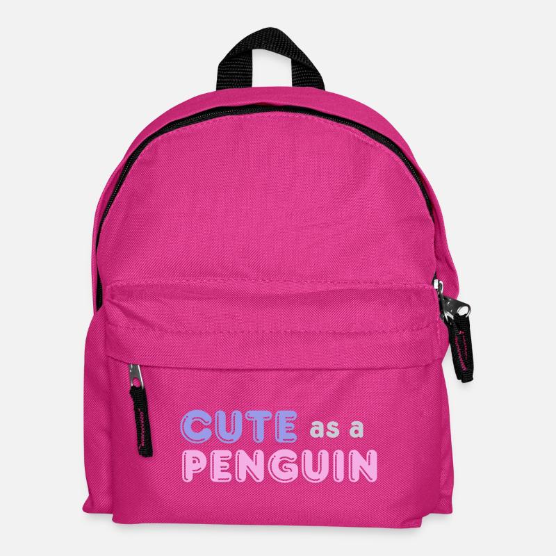 Cute as a Penguin - Kinder Rucksack - Fuchsia