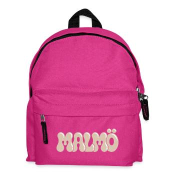 Malmö Retro Groovy Beige - Kinder Rucksack - Fuchsia - Vorne