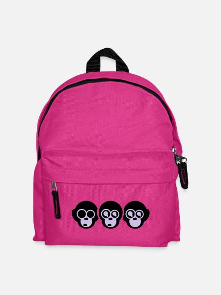 trois singes - Sac à dos Enfant - fuchsia