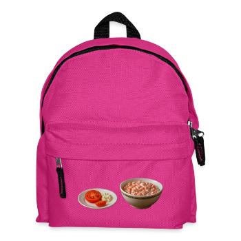 Tomato salad with sour cream - Kids' Backpack - fuchsia - Front