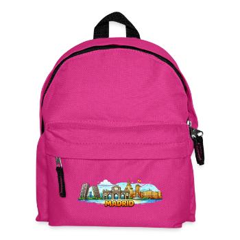 Madrid Skyline City - Kids' Backpack - fuchsia - Front
