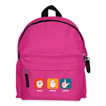 Pierre, papier, perdant, sarcasme, drôles, - Sac à dos Enfant - fuchsia - Devant