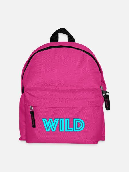 Wild Neon Lettering - Kids' Backpack - fuchsia