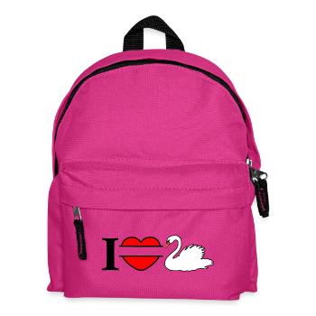 J’aime mon cygne blanc - Sac à dos Enfant - fuchsia - Devant