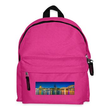 Night view of Cologne on the Rhine - Kids' Backpack - fuchsia - Front