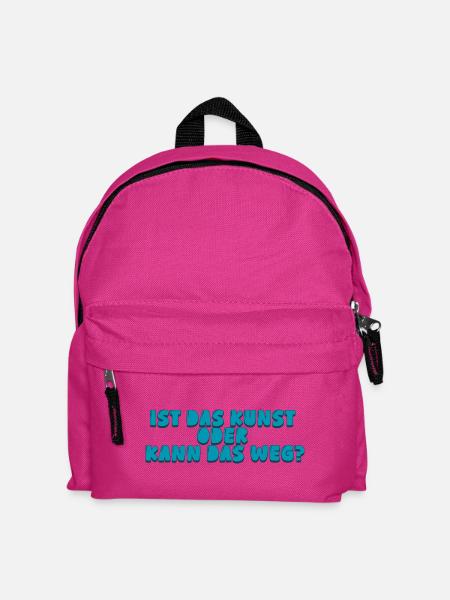 ist das Kunst oder kann das weg? - Kinder Rucksack - Fuchsia