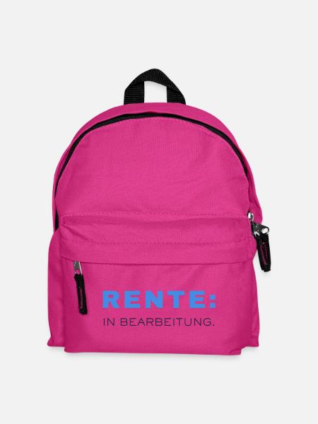 Rente: In Bearbeitung – Büro Humor - Kinder Rucksack - Fuchsia