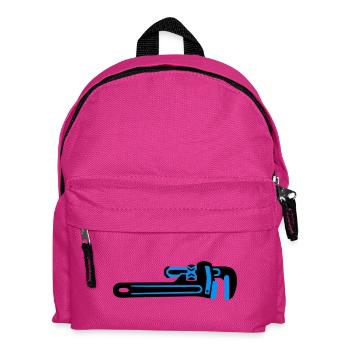 Pipe Wrench Tool Plumber - Kids' Backpack - fuchsia - Front