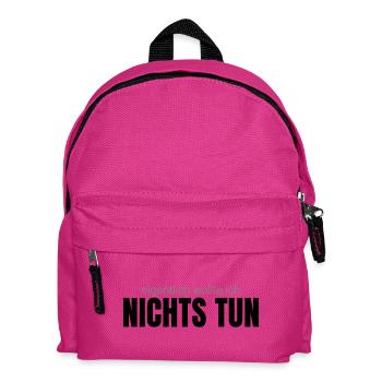Eigentlich wollte ich nichts tun – Shirt - Kinder Rucksack - Fuchsia - Vorne