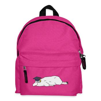Cute Sleeping Sheep Abschluss Cap Lazy College Gr - Kinder Rucksack - Fuchsia - Vorne