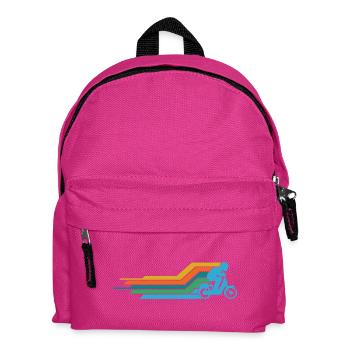  25 kmh Mofa Mofaroller Moped Mofafahrer Vintage - Kinder Rucksack - Fuchsia - Vorne