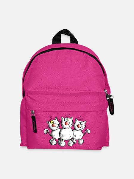 Funny Cats - Kids' Backpack - fuchsia