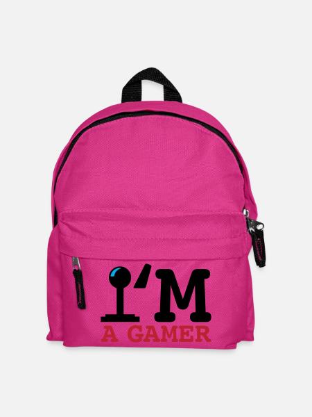 A Gamer Bold Typography - Kids' Backpack - fuchsia