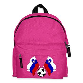 Deux flags slovènes de football Slovénie - Sac à dos Enfant - fuchsia - Devant