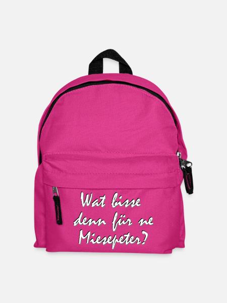 wat bisse für ne miesepeter, Ruhrgebiet dialekt - Kinder Rucksack - Fuchsia